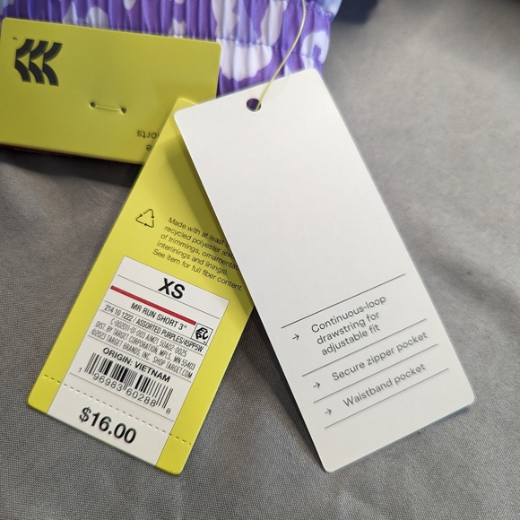 Women's All in Motion Purple Leopard Print Mid Rise Run Shorts - Picture 7 of 9